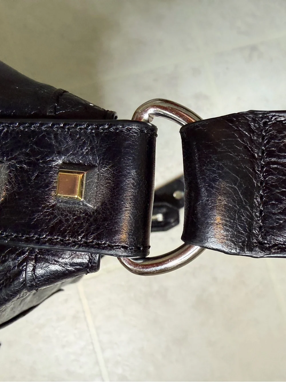 REBECCA MINKOFF Regan Large Leather Hobo Shoulder Bag Adjustable Strap